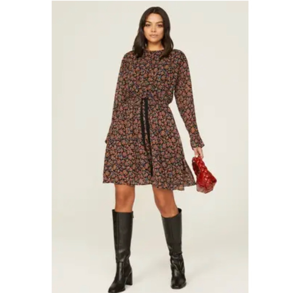 Jason Wu Knee Length Floral Long Sleeved Dress